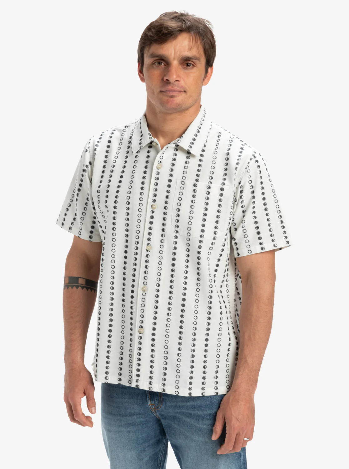 Mens Lunar Phases Casual Shirt - Image 5
