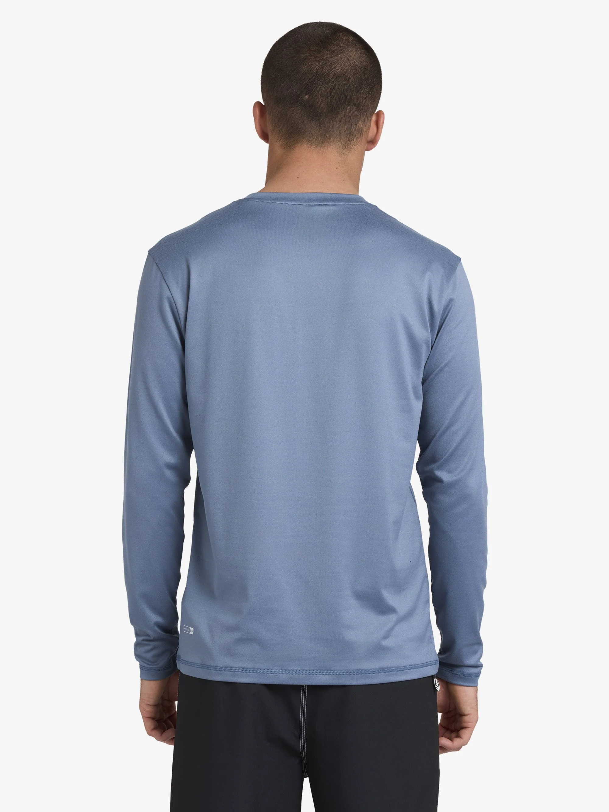 Mens Solid Streak Long Sleeve Surf T-Shirt - Image 2