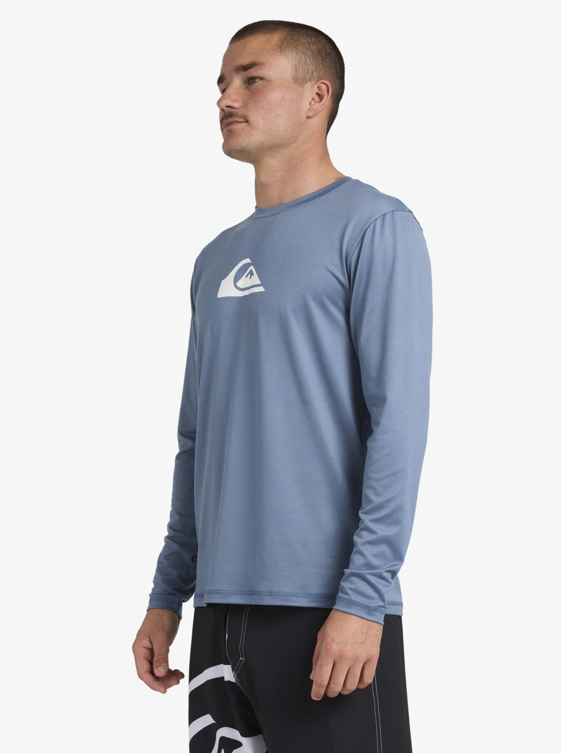 Mens Solid Streak Long Sleeve Surf T-Shirt - Image 3