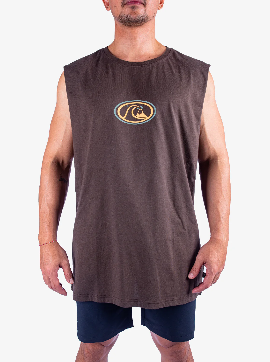 Mens Ticket To The Beach Oval Muscle Tee - Image 2