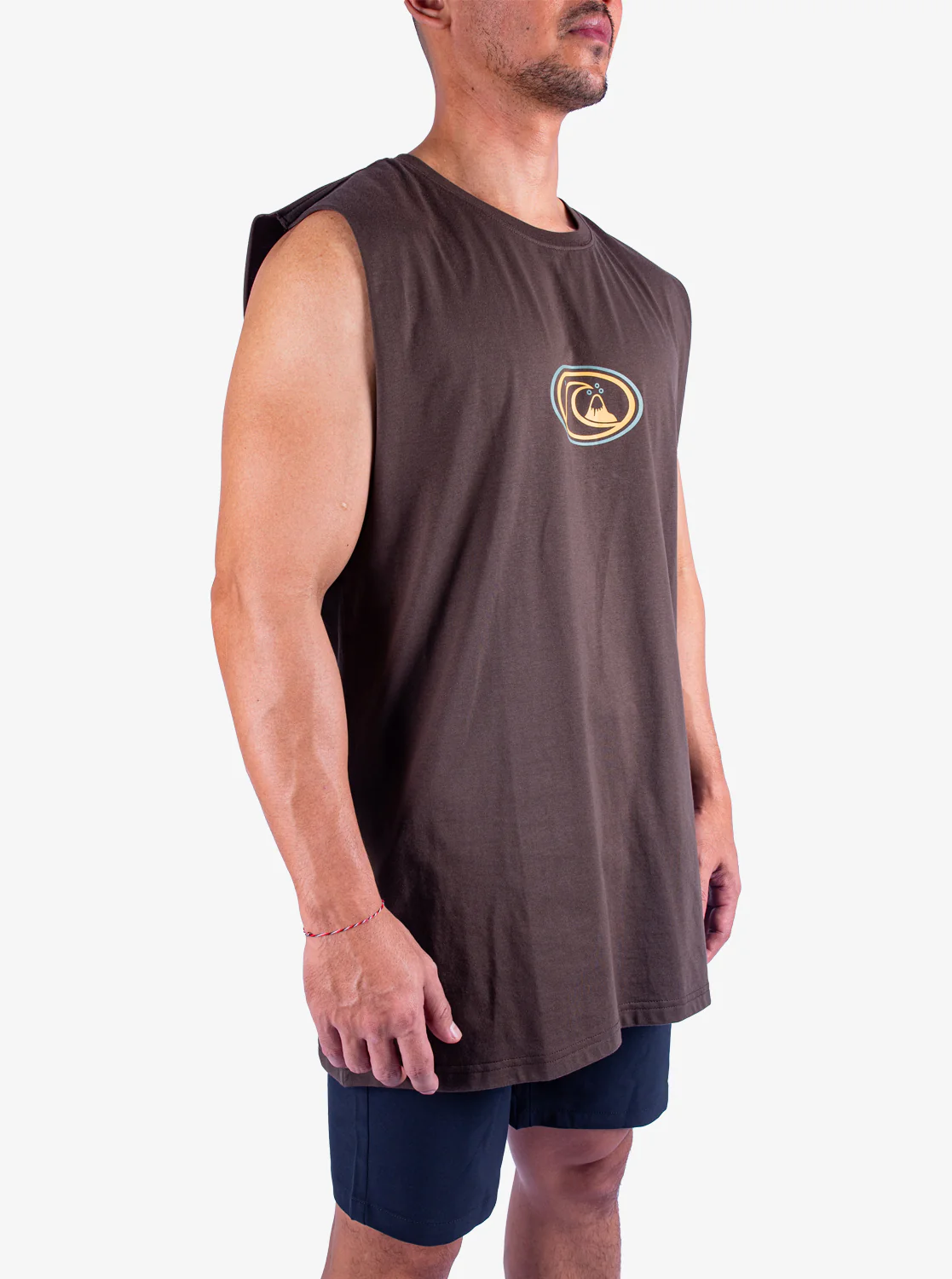 Mens Ticket To The Beach Oval Muscle Tee - Image 3
